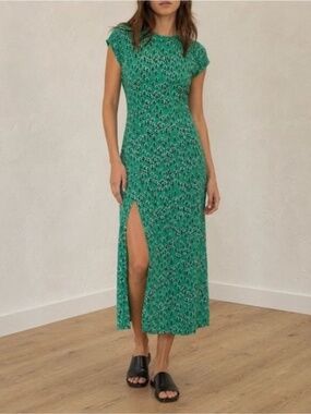 Green Free People Corrie Midi Dress 2
